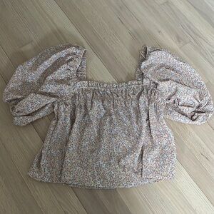 Sophie rue | cropped puff sleeve top | NWOT | Sz M